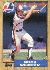 1987 Topps Baseball Cards      442     Mitch Webster